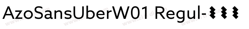 AzoSansUberW01 Regul字体转换